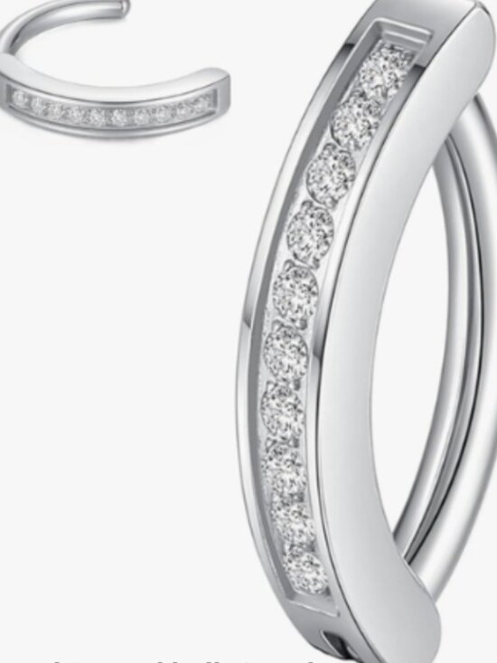 Jewelry - Belly ring body jewelry  naval ring crystal rhinestones  titanium  silver